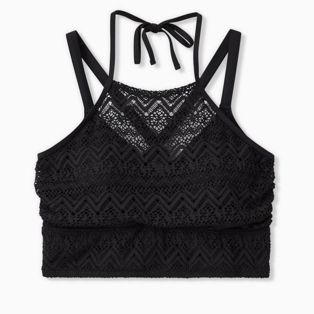 Crochet Halter Bikini Top | Plus Size